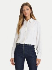 Guess Koszula W5BH80 W2982 Biały Regular Fit. Białe bluzki damskie Guess, xl, z aplikacjami, z syntetyku, bez kołnierzyka, bez ramiączek. Za 309.99 zł.