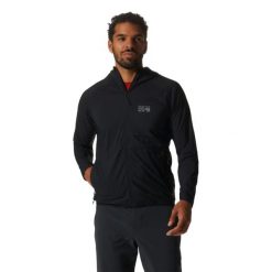 Kurtka z kapturem Mountain Hardwear Kor Airshell. Czarne kurtki męskie Mountain Hardwear, bez wzorów, sportowe, z kapturem. Za 808.00 zł.