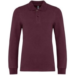 Koszulka polo z długim rękawem dla dziewczynek Kariban. Czerwone t-shirty i topy dla dziewczynek KARIBAN, bez wzorów, z elastanu, bez ramiączek. Za 119.50 zł.