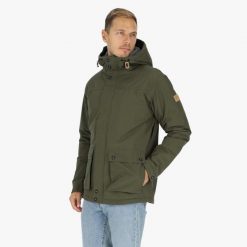 Kurtka zimowa turystyka męska Swedemount Sarek Insulated Jacket wodoodporna. Zielone kurtki męskie SWEDEMOUNT, na zimę, m, bez wzorów, sportowe, bez kaptura. W wyprzedaży za 372.00 zł.