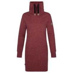 Sukienka dresowa damska LOAP Ebunka, S. Fioletowe sukienki damskie LOLË, s, bez wzorów, z dresówki, sportowe, bez kołnierzyka, bez ramiączek, sportowe. Za 218.99 zł.