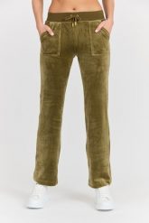JUICY COUTURE Damskie zielone spodnie Del Ray Gold HW. Zielone spodnie dresowe damskie Juicy Couture, s, bez wzorów, z dresówki. W wyprzedaży za 347.99 zł.