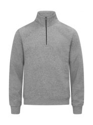 Clique Miami Half Zip półrozpinana bluza z bawełną i recyklingiem. Szare bluzy męskie CLIQUE, xl, bez wzorów, z bawełny, bez kaptura. Za 190.50 zł.