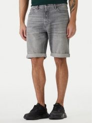HUGO Szorty jeansowe 50560391 Szary Tapered Fit. Szare szorty męskie Hugo, m, bez wzorów, z bawełny. Za 429.99 zł.
