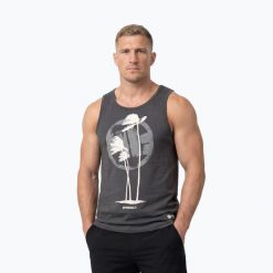Koszulka męska Pitbull Palms Tank Top. Szare t-shirty męskie PITBULL, l, bez wzorów, z bawełny, bez kołnierzyka. Za 94.99 zł.