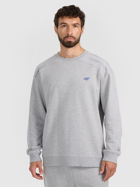 4F Bluza dresowa nierozpinana bez kaptura męska - szara L. Szare bluzy męskie 4f, l, bez wzorów, z bawełny, bez kaptura. Za 149.99 zł.