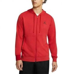 Bluza sportowa męska Nike Jordan Dri Fit Air Fleece. Czerwone bluzy męskie Nike, m, bez wzorów, z kapturem, dri-fit (nike). Za 399.99 zł.