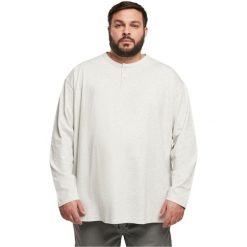 Koszulka z długim rękawem Urban Classics Henley Oversized. Szare bluzki z długim rękawem męskie Urban Classics, m, bez wzorów, bez kołnierzyka. Za 183.50 zł.