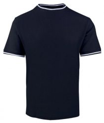 Męski T-Shirt z Dzianiny Bawełnianej - Brave Soul - Granatowy. Niebieskie t-shirty męskie Brave Soul, na lato, l, bez wzorów, z bawełny, casualowe, bez kołnierzyka. Za 57.00 zł.