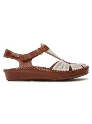Pikolinos Sandały 655-0575 Biały. Białe sandały damskie Pikolinos, bez wzorów, ze skóry, bez obcasa, na płaskiej podeszwie, bez zapięcia. Za 329.99 zł.