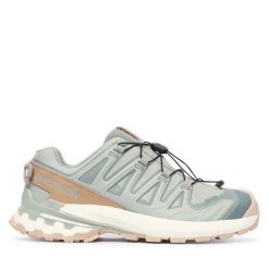 Buty do biegania Salomon. Niebieskie obuwie sportowe damskie Salomon, bez wzorów, z gore-texu, do biegania. Za 729.99 zł.