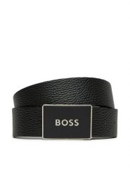 Boss Pasek Męski Icon 50529690 Czarny. Czarne paski damskie Boss, bez wzorów, ze skóry. Za 329.99 zł.