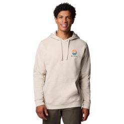 Bluza dresowa sportowa męska Trek Graphic Hoodie. Brązowe bluzy męskie Columbia, m, bez wzorów, z bawełny, bez kaptura, trekkingowe. Za 279.99 zł.