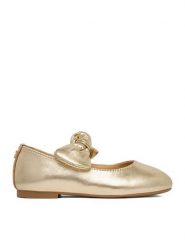 Guess Baleriny CEO-CS6666-15 Złoty. Żółte baleriny dziewczęce Guess, z aplikacjami, ze skóry, bez zapięcia. Za 179.99 zł.