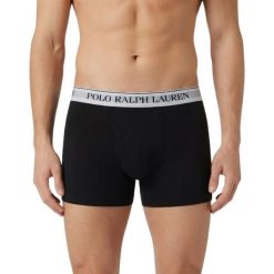 Bokserki męskie Polo Ralph Lauren 3-pak komplet czarne z białą gumką. Czarne bokserki męskie Ralph Lauren, l, bez wzorów, z bawełny. Za 129.00 zł.