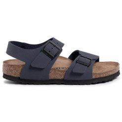 Sandały Birkenstock. Niebieskie sandały chłopięce Birkenstock, bez zapięcia. Za 299.99 zł.