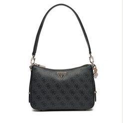 Torebka Guess. Czarne listonoszki damskie Guess, z aplikacjami, bez dodatków. Za 289.99 zł.