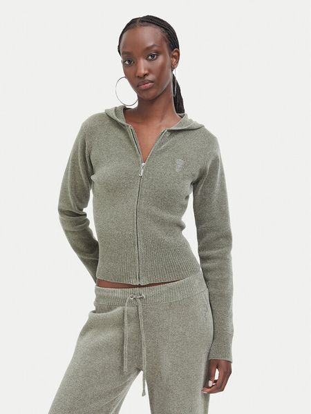 Juicy Couture Bluza JCWEB005 Khaki Regular Fit. Brązowe bluzy damskie Juicy Couture, xs, bez wzorów, z syntetyku, bez kaptura. Za 599.99 zł.