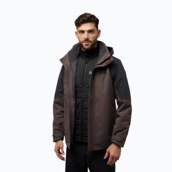 Kurtka 3w1 męska Jack Wolfskin Romberg 3In1. Brązowe kurtki sportowe męskie Jack Wolfskin, m, bez wzorów, trekkingowe. Za 1,289.00 zł.