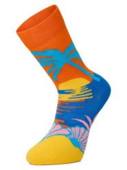 Happy Socks Skarpety Mężczyźni pomarańczowy|niebieski|żółty, 36-40. Brązowe skarpety męskie Happy Socks, bez wzorów, z dzianiny. Za 59.95 zł.