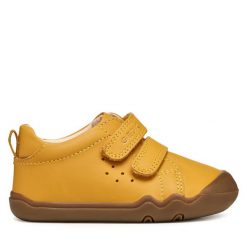 Sneakersy Geox. Żółte trampki i tenisówki chłopięce Geox, bez wzorów, bez zapięcia. Za 169.99 zł.