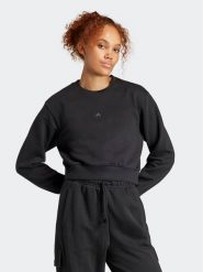 Adidas Bluza ALL SZN Fleece IW1225 Czarny Regular Fit. Czarne bluzy damskie Adidas, l, bez wzorów, z bawełny, bez kaptura. Za 139.99 zł.