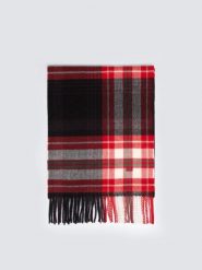 Szal w kratę czerwony Remi 603. Czerwone szaliki i chusty damskie Big Star, bez wzorów, z tkaniny, eleganckie. Za 139.99 zł.