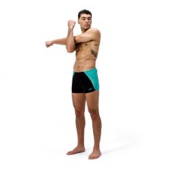 Spodenki kąpielowe męskie Speedo End+ Max Splice Asht. Czarne kąpielówki męskie Speedo, l, bez wzorów, z materiału, krótkie. Za 181.98 zł.