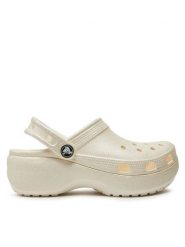 Crocs Klapki Classic Platform Glitter Clog W 207241 Écru. Klapki damskie Crocs, bez wzorów, z tworzywa sztucznego, bez obcasa. Za 199.99 zł.