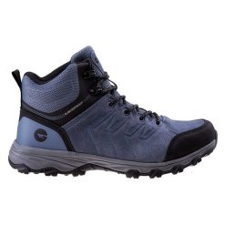 Buty trekkingowe męskie Hi-Tec Helone Mid Wp - niebieskie, Rozmiar buta 41. Niebieskie trekkingi męskie Hi-tec. Za 239.99 zł.