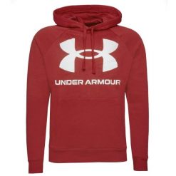 Bluza z kapturem Męska Rival Big Logo. Białe bluzy sportowe męskie Under Armour, m, bez wzorów, z kapturem, na fitness i siłownię. W wyprzedaży za 232.80 zł.