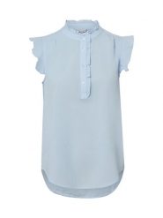 Marie Lund Bluzka Kobiety Bawełna (100%) niebieski, 38. Niebieskie bluzki damskie Marie Lund, bez wzorów, z bawełny, eleganckie, bez kołnierzyka, bez ramiączek. Za 89.95 zł.
