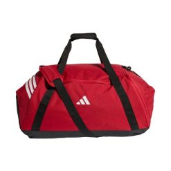 Torba sportowa adidas Tiro Duffle L czerwona. Czerwone torby na ramię damskie Adidas, bez wzorów, sportowe, bez dodatków. Za 134.99 zł.