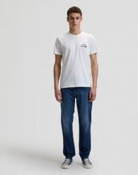 MĘSKA KOSZULKA LEE SMALL LOGO TEE BRIGHT WHITE 112376519. Białe t-shirty męskie Lee, m, bez wzorów, bez kołnierzyka. Za 79.99 zł.