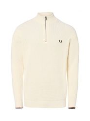 Fred Perry sweter z dzianiny Mężczyźni Bawełna biały, XL. Białe swetry przez głowę męskie Fred Perry, m, bez wzorów, z bawełny, bez kołnierzyka. Za 849.95 zł.