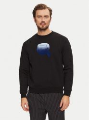 KARL LAGERFELD Bluza 705432 551942 Czarny Regular Fit. Czarne bluzy męskie KARL LAGERFELD, l, bez wzorów, z bawełny, bez kaptura. Za 429.99 zł.