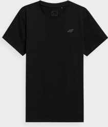 4f Tshirt Ciemny Granat TTSHM536 r. S. T-shirty męskie 4f, m, bez wzorów, bez kołnierzyka. Za 11.46 zł.
