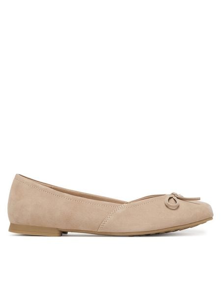 Caprice Baleriny 9-22109-46 Beżowy. Brązowe baleriny damskie Caprice, bez wzorów, ze skóry, bez obcasa. Za 231.99 zł.