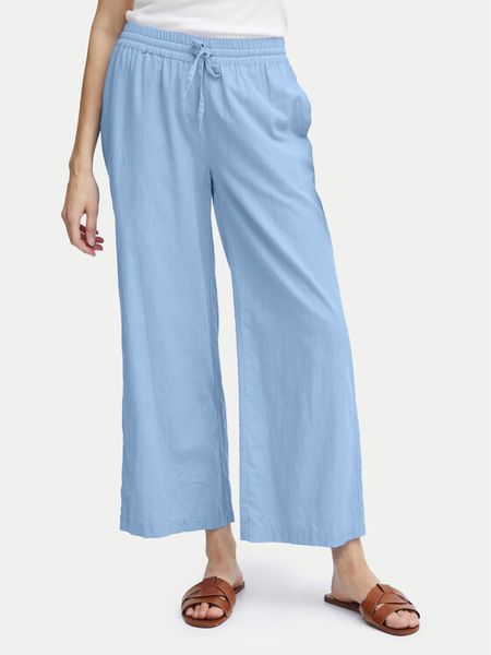 Fransa Spodnie materiałowe 20614576 Niebieski Relaxed Fit. Niebieskie spodnie materiałowe damskie Fransa, xs, bez wzorów, z bawełny. Za 139.99 zł.