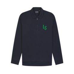 Bluza z zamkiem 1/2 Lyle & Scott Logo. Niebieskie bluzy sportowe męskie LYLE AND SCOTT, bez wzorów, bez kaptura, na golfa. Za 426.95 zł.