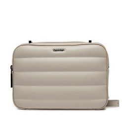 Torebka Calvin Klein. Szare listonoszki damskie Calvin Klein, bez wzorów, bez dodatków. Za 559.99 zł.