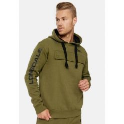 Bluza z kapturem Lonsdale Rushen. Czarne bluzy sportowe męskie Lonsdale, bez wzorów, z kapturem, na jogę i pilates. Za 331.10 zł.