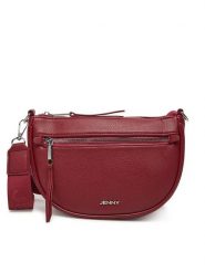 JENNY Torebka C-JNY-M-002-08 Bordowy. Czerwone listonoszki damskie Jenny, bez wzorów, z materiału, bez dodatków. Za 129.99 zł.