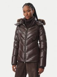 Hetregó Kurtka puchowa Inari 8R624KF 26W004 Brązowy ciemny Slim Fit. Brązowe kurtki damskie HETREGO, bez wzorów, z puchu, bez kaptura. Za 2,349.00 zł.