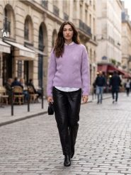 Sweter z dekoracyjnym splotem - fioletowy. Fioletowe swetry damskie Sinsay, l, bez wzorów, ze splotem, bez kołnierzyka, bez ramiączek, bez kaptura. Za 49.99 zł.