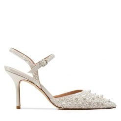 Szpilki Stuart Weitzman. Białe szpilki damskie Stuart Weitzman, bez wzorów, bez obcasa, bez zapięcia. Za 2,389.00 zł.
