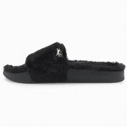 Klapki damskie Puma Leadcat 20 Ylm. Czarne klapki damskie Puma, bez wzorów, z materiału. Za 298.00 zł.