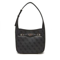 Torebka Guess. Szare torebki do ręki damskie Guess, z aplikacjami, klasyczne, bez dodatków. Za 469.99 zł.