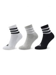 Adidas Skarpety krótkie 3-Stripes Cushioned Sportswear Mid-Cut Socks 3 Pairs IC1318 Szary. Szare skarpety damskie Adidas, bez wzorów, z bawełny. Za 59.99 zł.