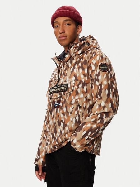 Napapijri Kurtka anorak Rf Next Aop 1 NP0A8AHX Brązowy Regular Fit. Brązowe kurtki męskie Napapijri, m, bez wzorów, z syntetyku, bez kaptura. Za 1,253.99 zł.